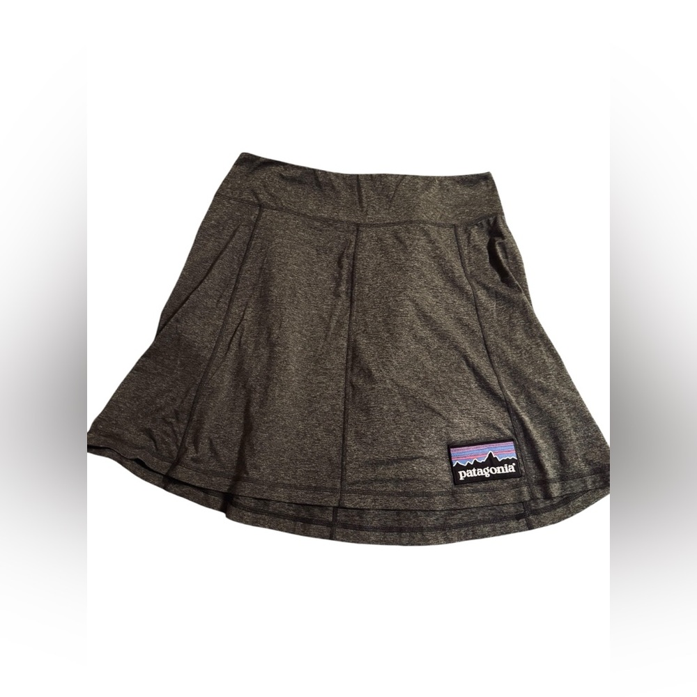 Patagonia Athletic Skirt Black Gray Stretch Outdoor Skirt Size M/L
